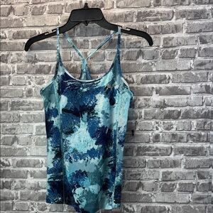 Nike Blue Patterned Women's Tank Top